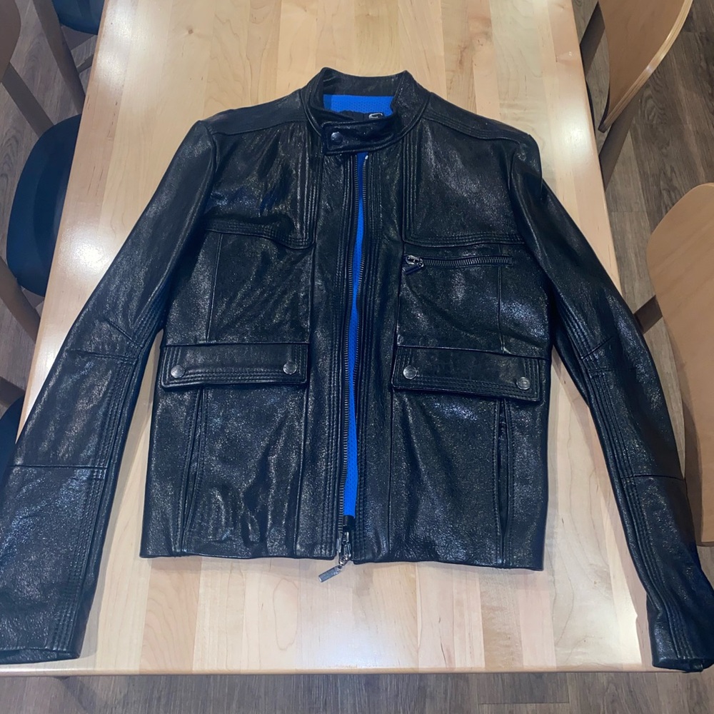 Just Cavalli Black Leather Jacket